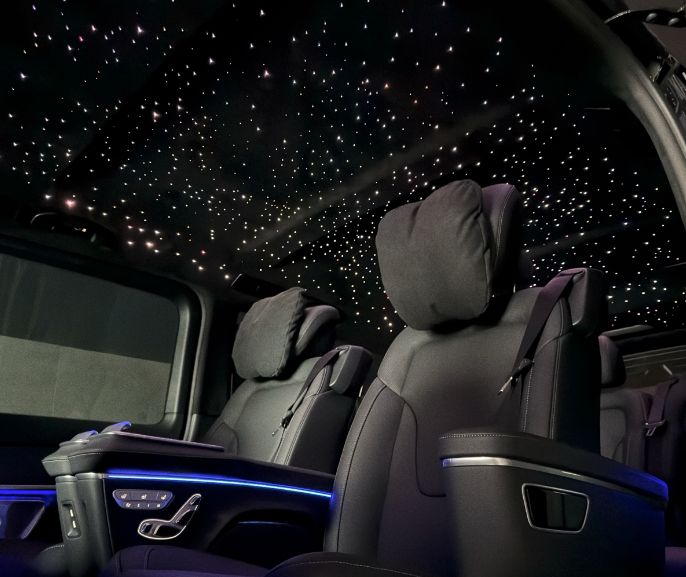 Установка «звёздного неба» в Mercedes-Benz V-Class W447